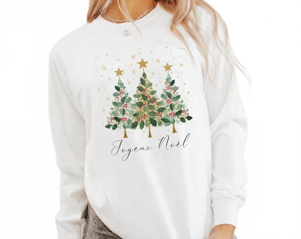 NEW COMFORT COLORS joyeux noel tee in white
